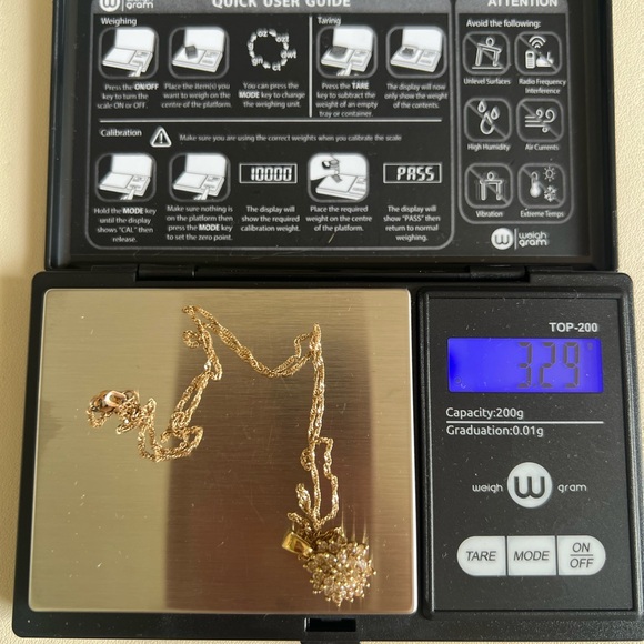 10k solid Gold flower cluster jewelry set - Picture 7 of 14